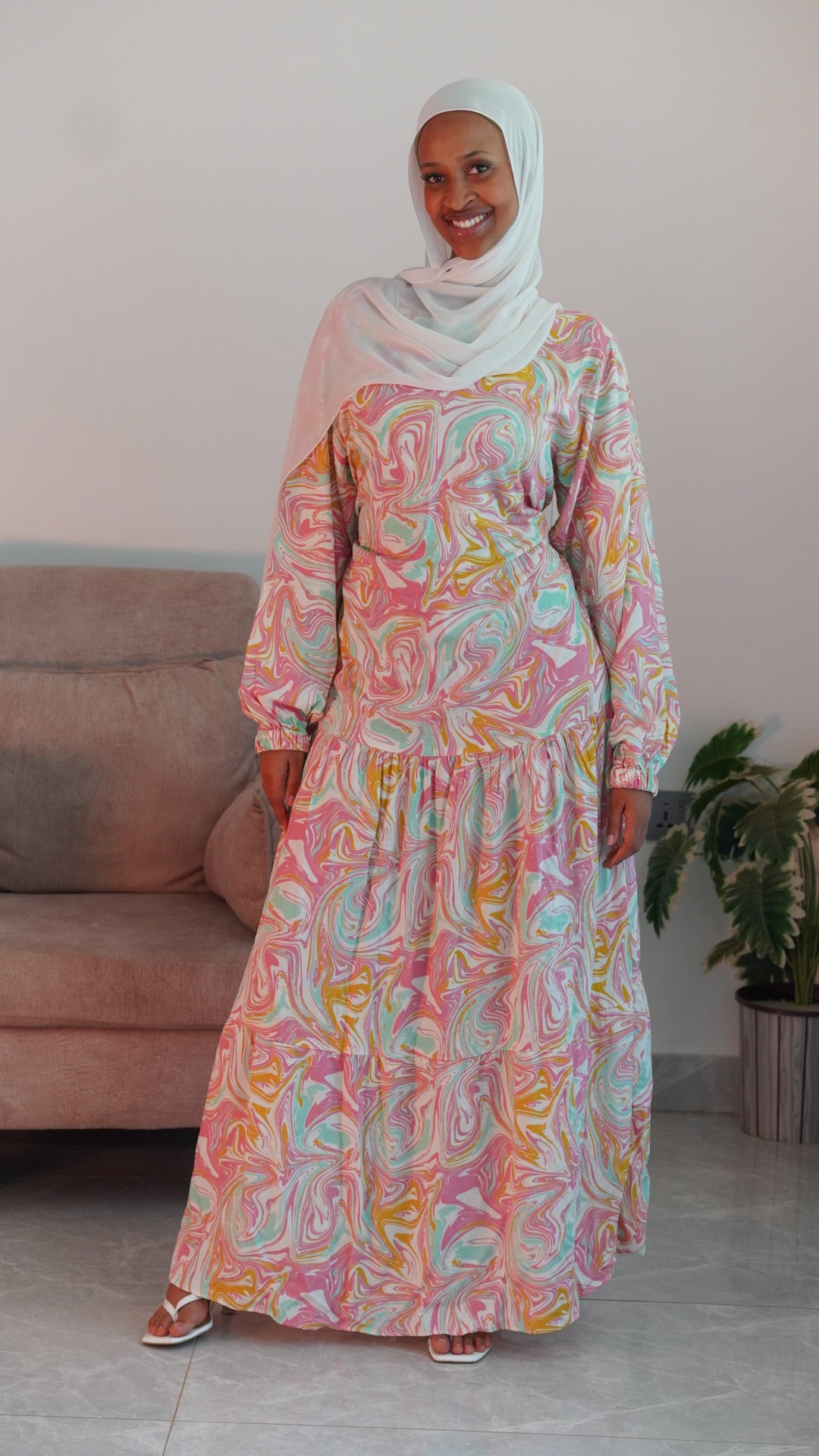 Light pink stylish dress