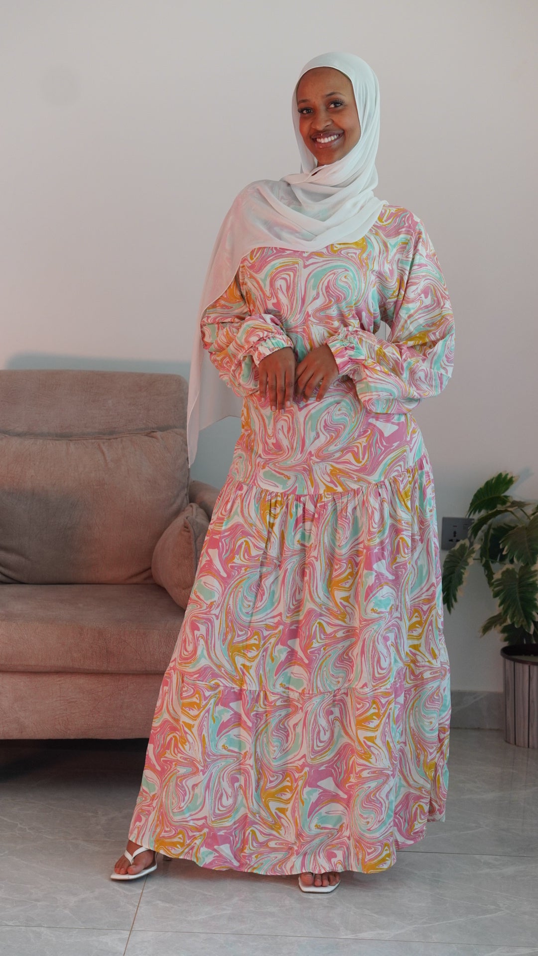 Light pink stylish dress