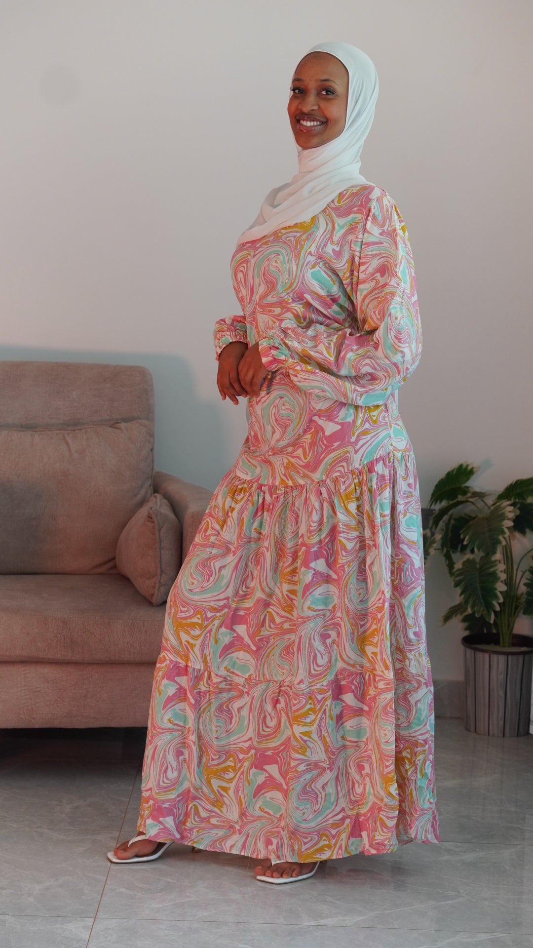 Light pink stylish dress