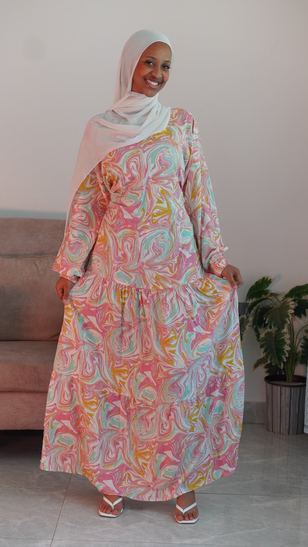 Light pink stylish dress