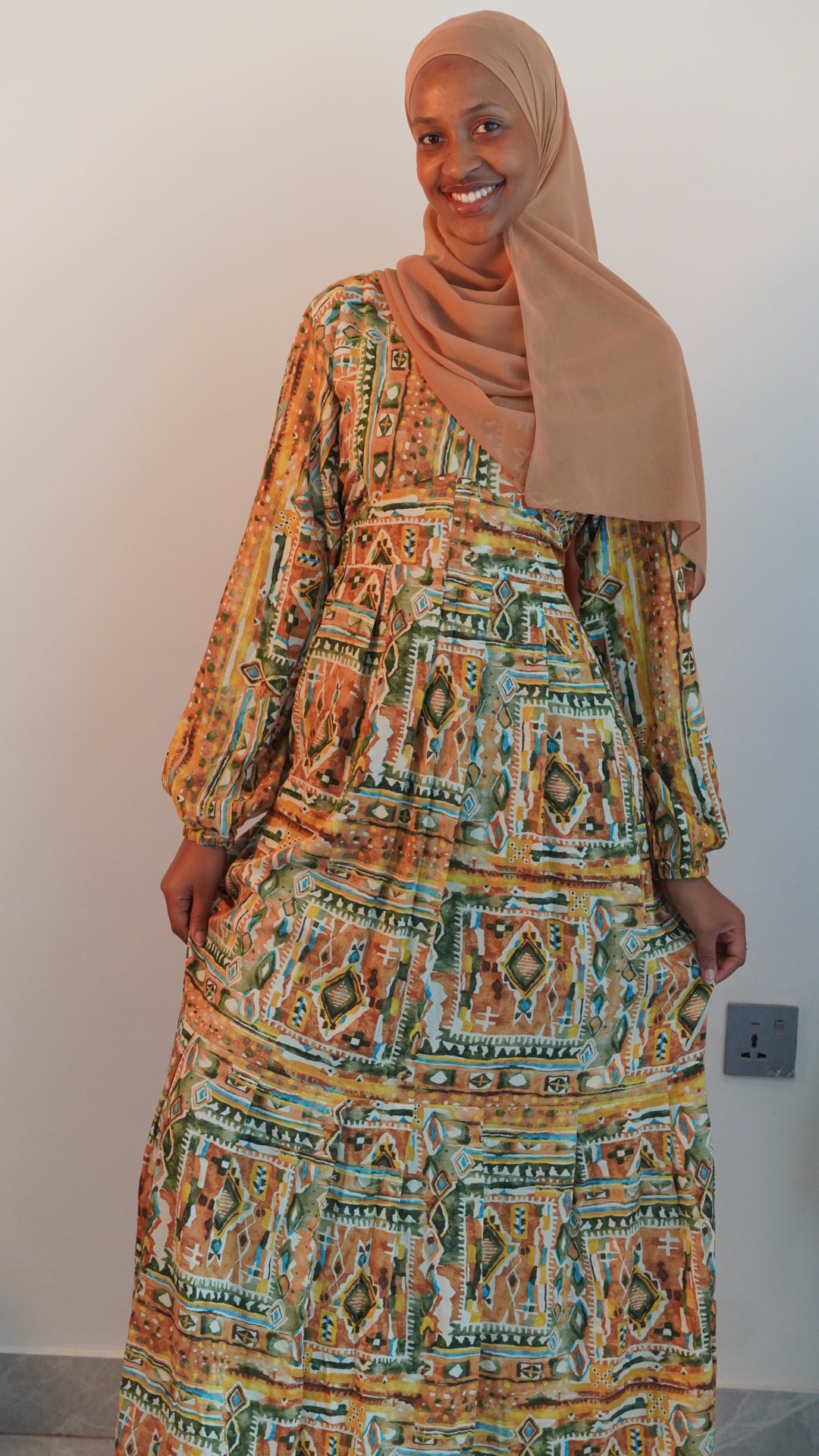 Mustard casual dress