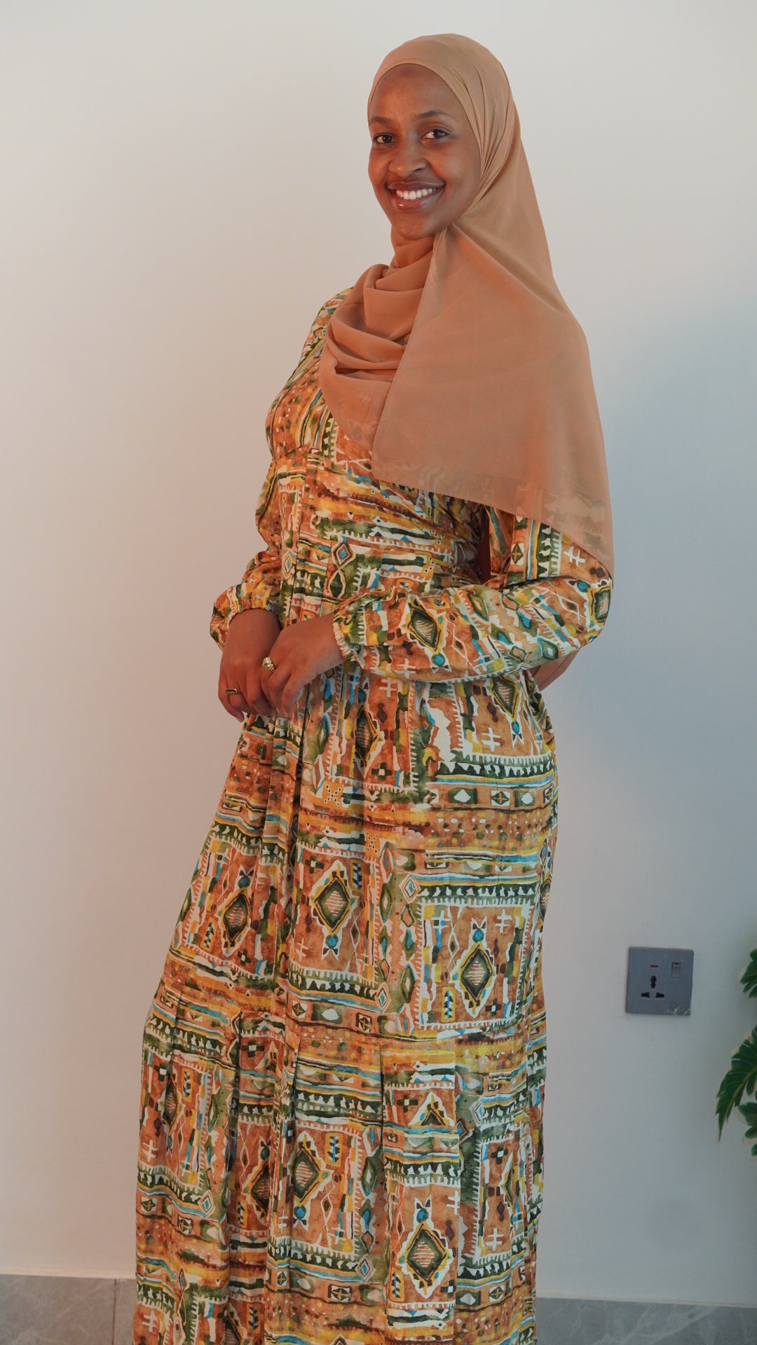 Mustard casual dress