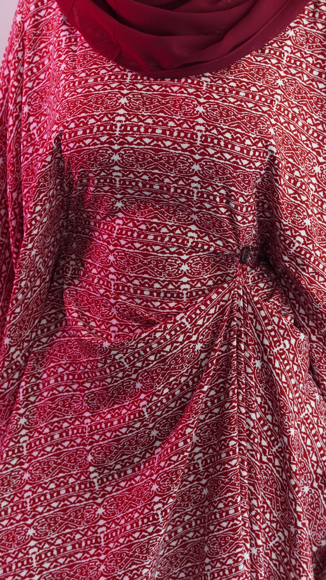 Red classy abaya