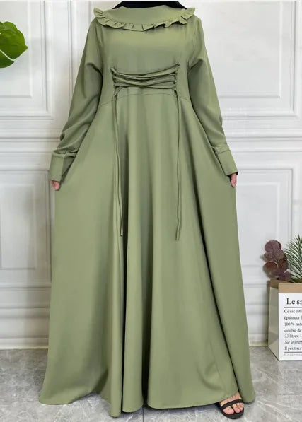 Flowy Hem Long Sleeve Muslim Skirt