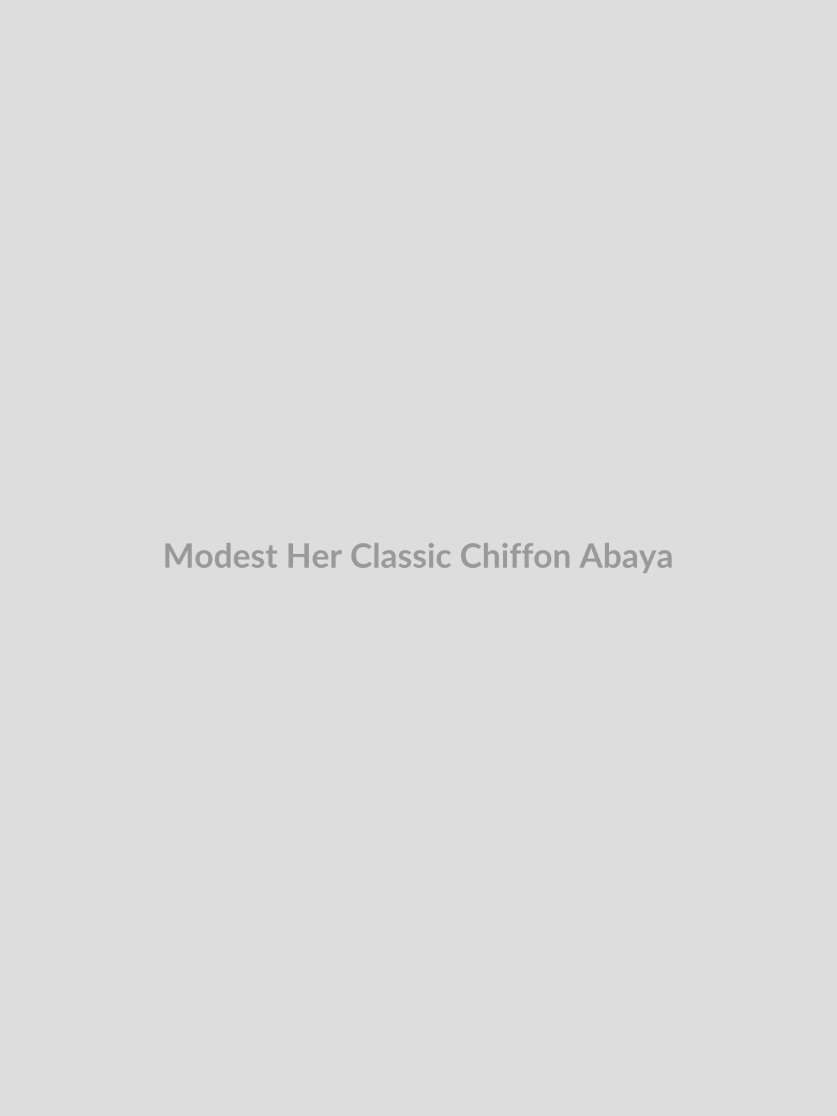Classic Chiffon Abaya by Modest Her