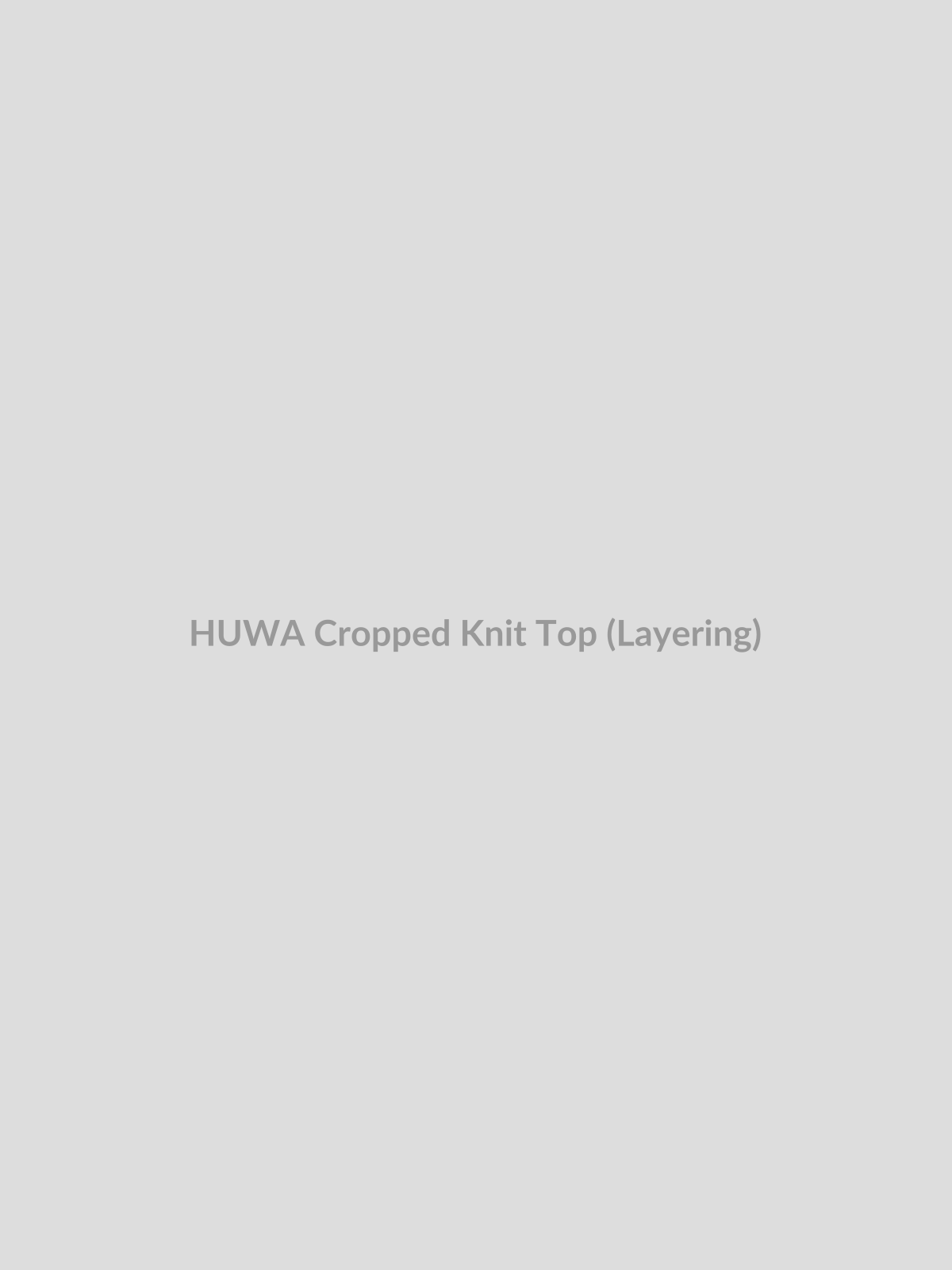 Cropped Knit Top (Layering) by HUWA