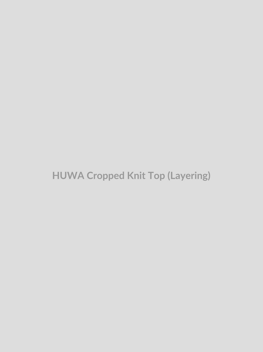 Cropped Knit Top (Layering) by HUWA