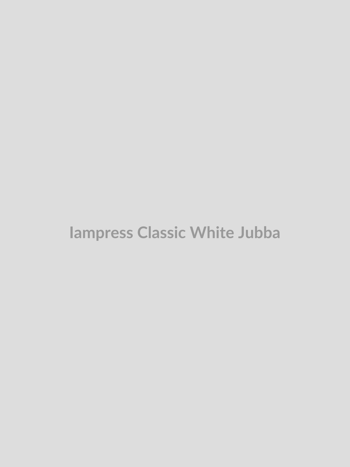 Classic White Jubba by Iampress