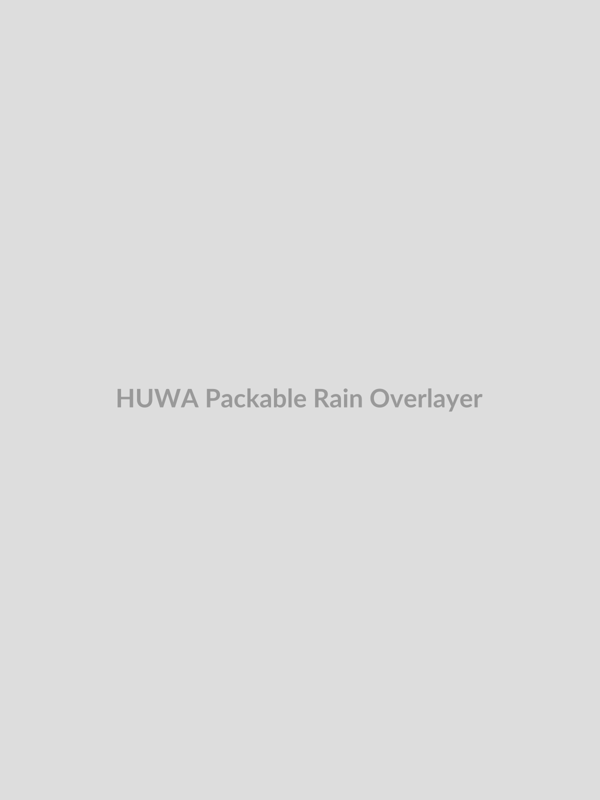 Packable Rain Overlayer by HUWA