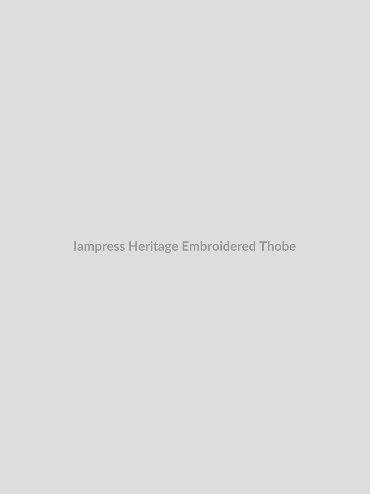 Heritage Embroidered Thobe by Iampress