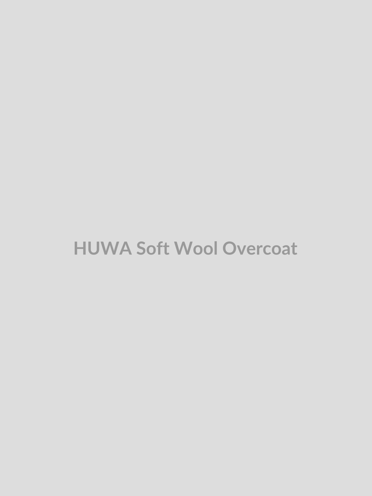 Soft Wool Overcoat by HUWA