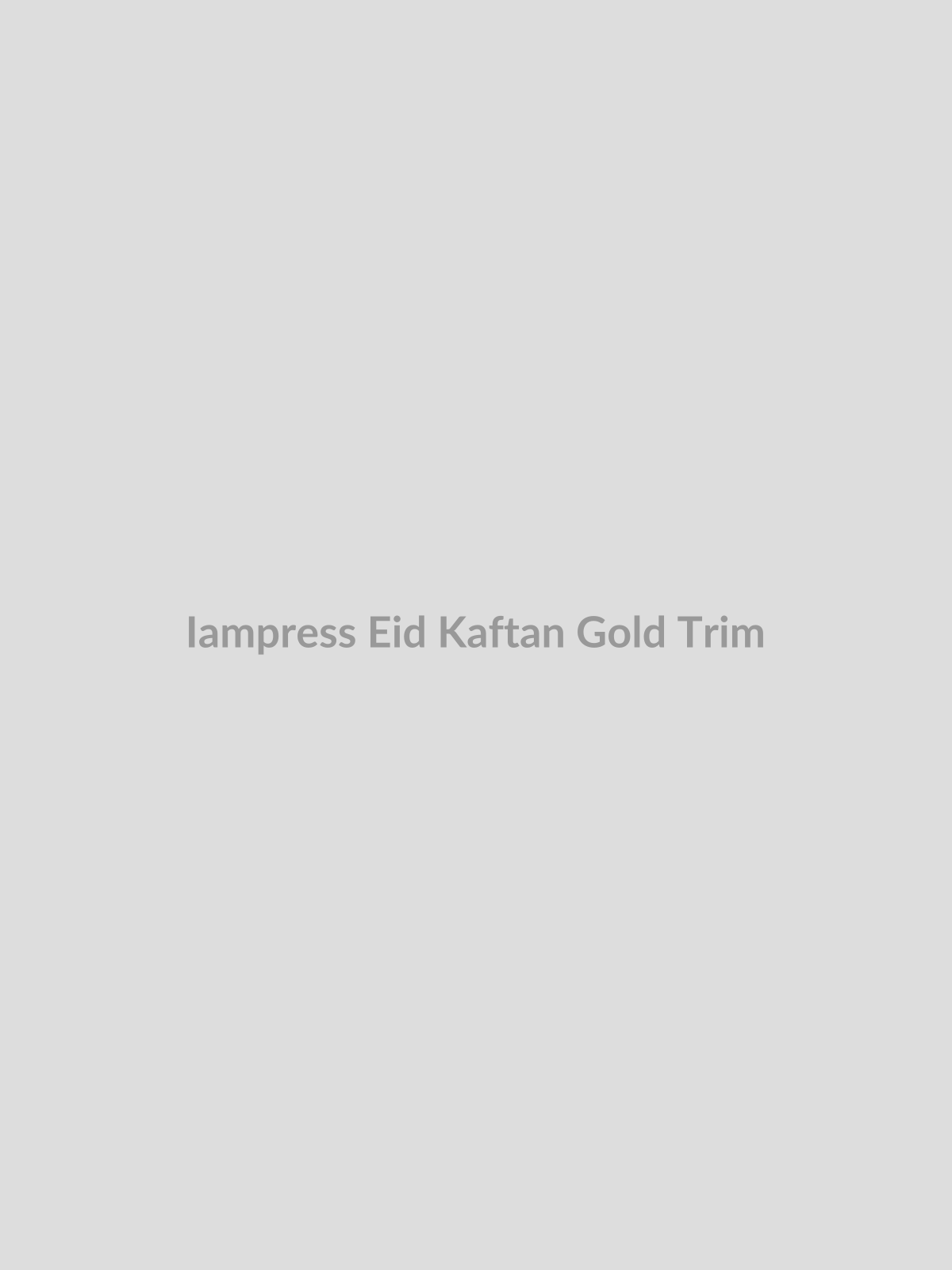 Eid Kaftan Gold Trim by Iampress