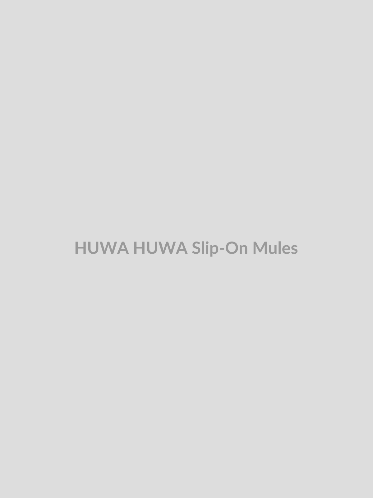 HUWA Slip-On Mules by HUWA