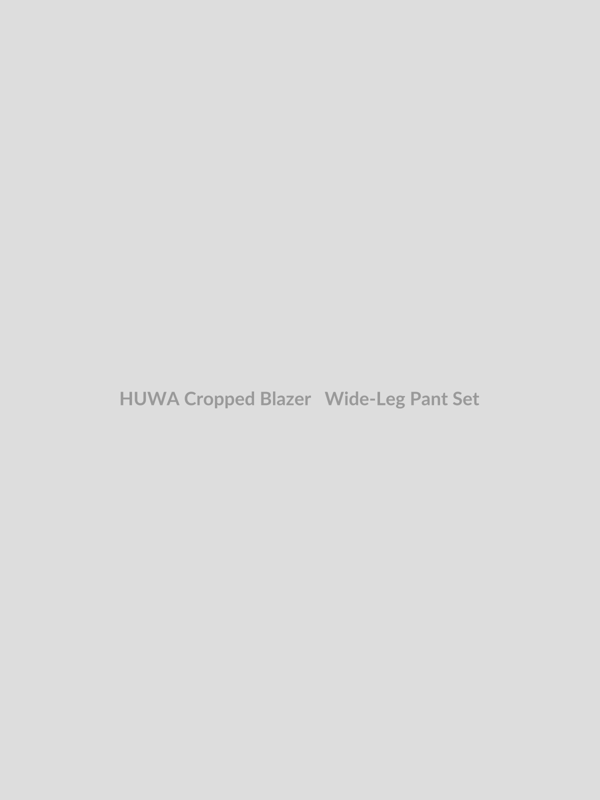 Cropped Blazer + Wide-Leg Pant Set by HUWA