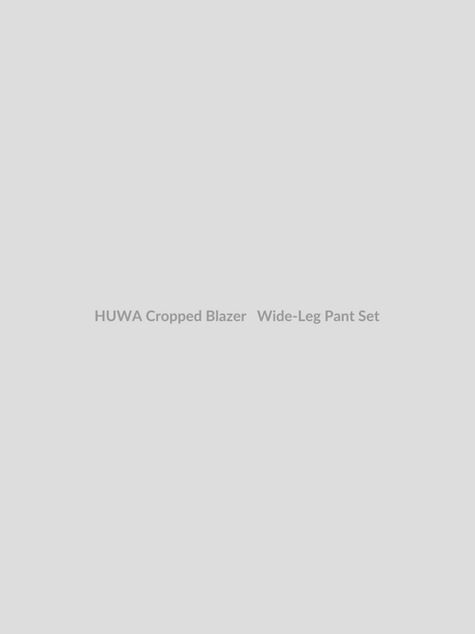 Cropped Blazer + Wide-Leg Pant Set by HUWA