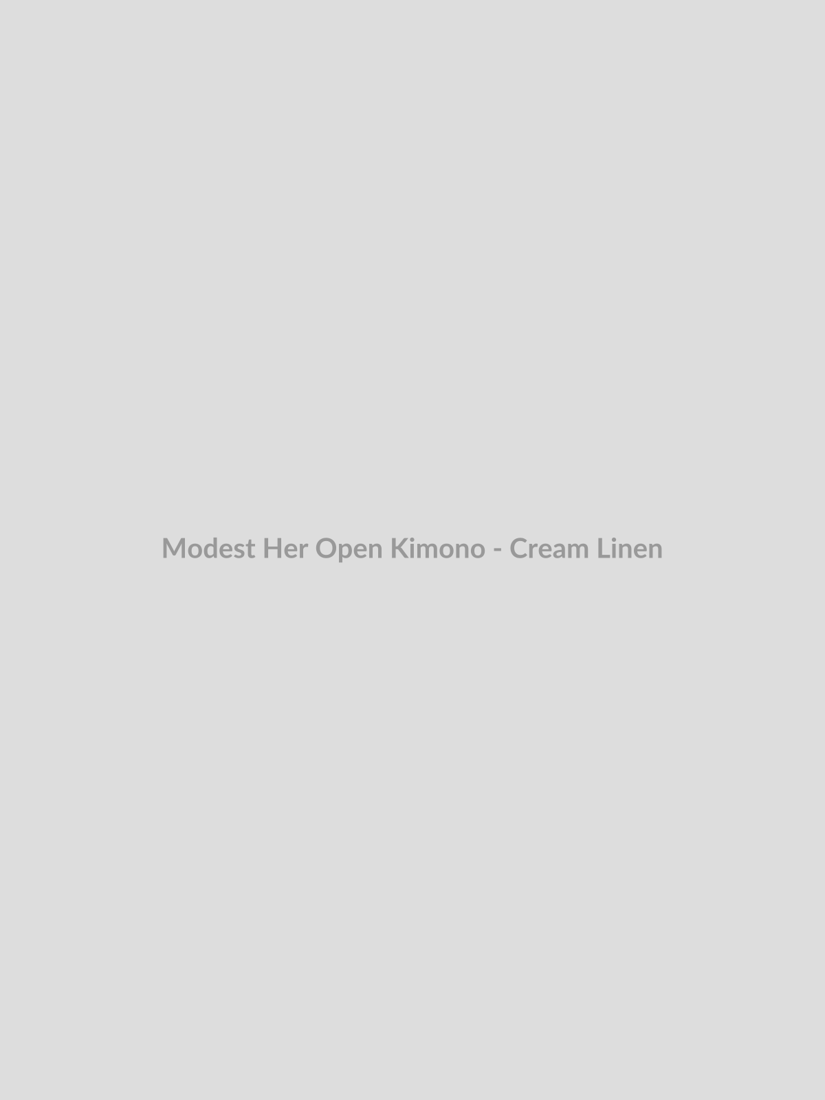 Open Kimono - Cream Linen by Modest Her