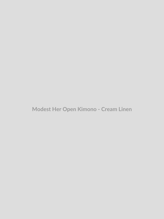 Open Kimono - Cream Linen by Modest Her