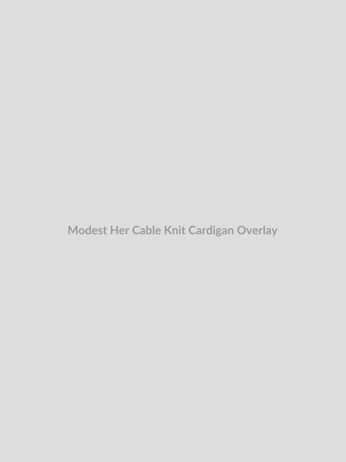 Cable Knit Cardigan Overlay by Modest Her