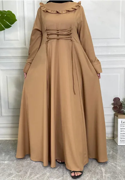 Flowy Hem Long Sleeve Muslim Skirt