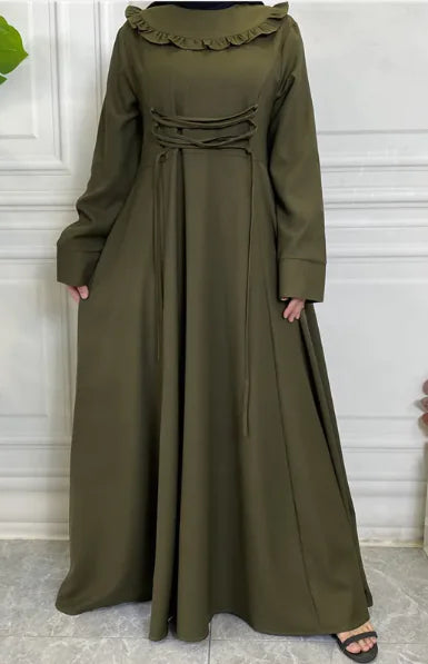 Flowy Hem Long Sleeve Muslim Skirt